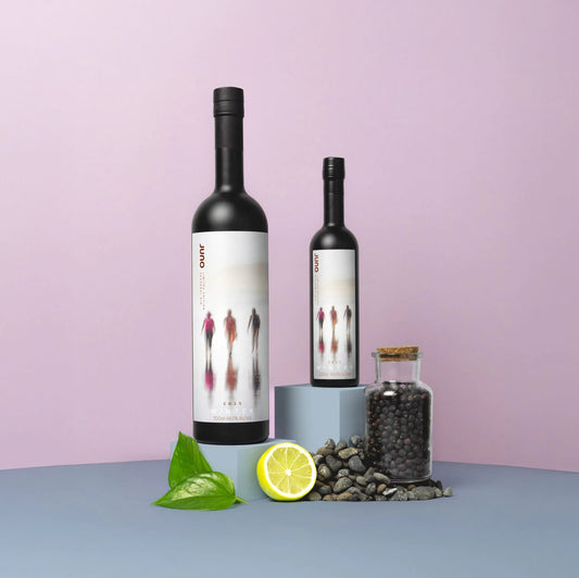 Two bottles of Juno Winter 2025 Seasonal Gin