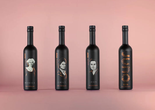 Four bottle of Trailblazers gin