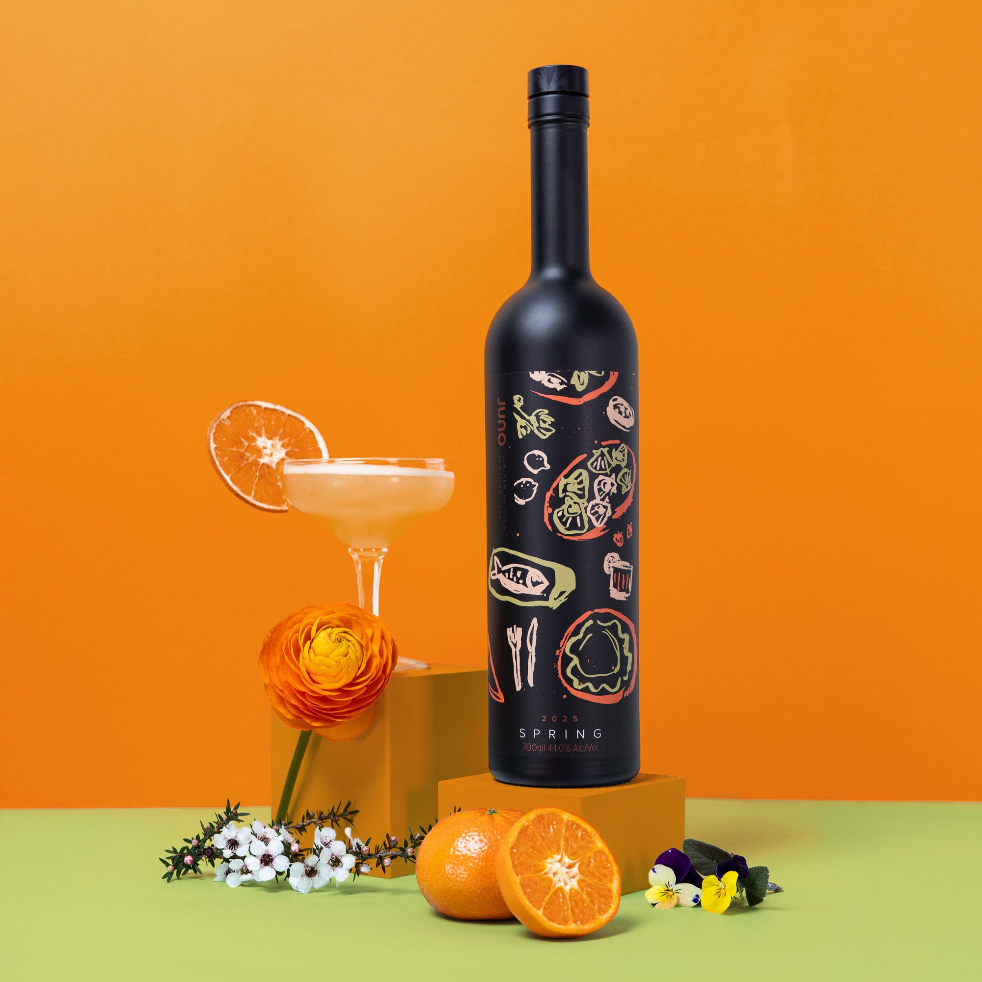 A lifestyle photograph of Spring 2025 Seasonal Gin 700ml