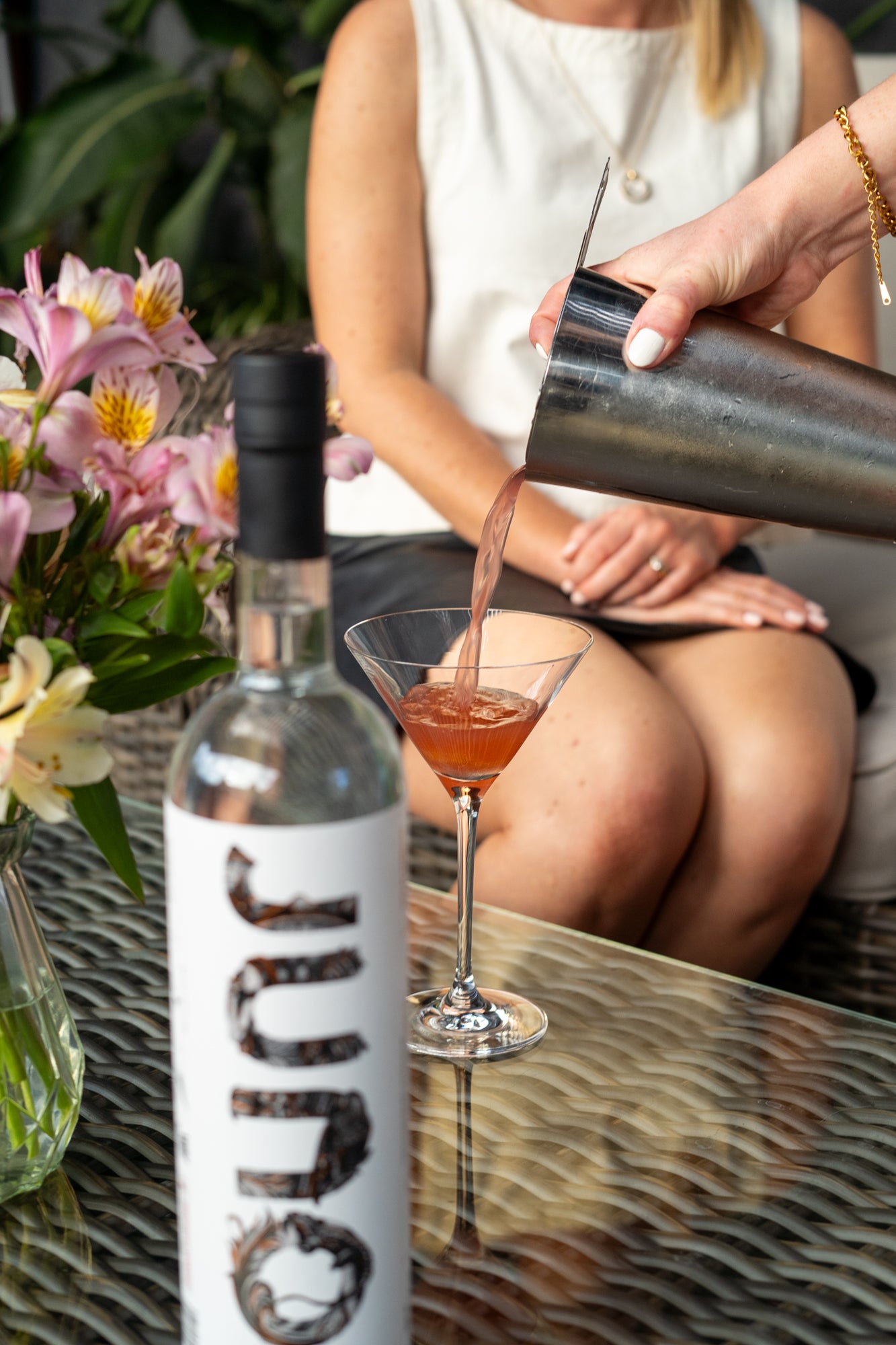 A lifestyle photograph of Vesta Extra Fine Vodka 200ml