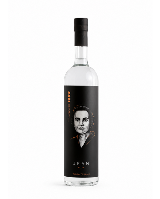 200ml bottle of Juno Spirits Jean Gin, a limited-edition small-batch gin dedicated to Jean Sandel, with notes of orange and horopito to add a pepper note to this delicious gin. 