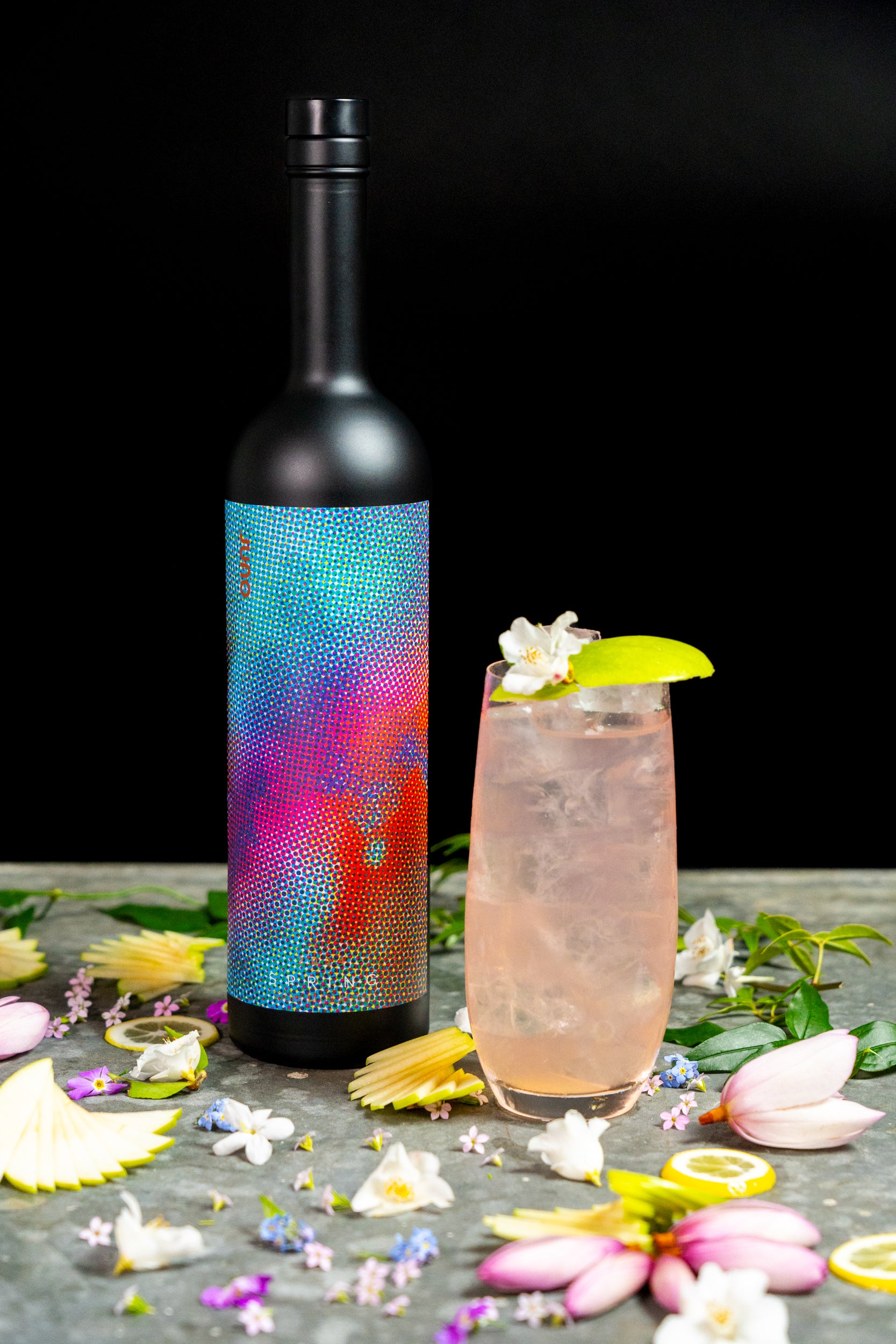 A lifestyle photograph of Spring 2024 Seasonal Gin 700ml