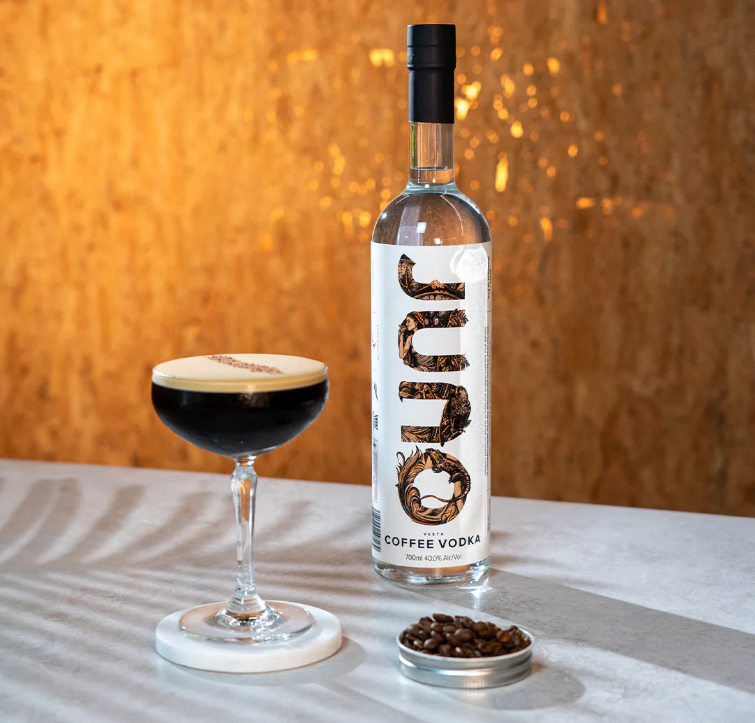 A lifestyle photograph of Vesta Coffee Vodka 700ml